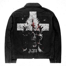 Load image into Gallery viewer, ‘PUNKS NOT DEAD’ DENIM JACKET
